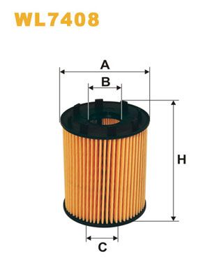 WIX FILTERS alyvos filtras WL7408